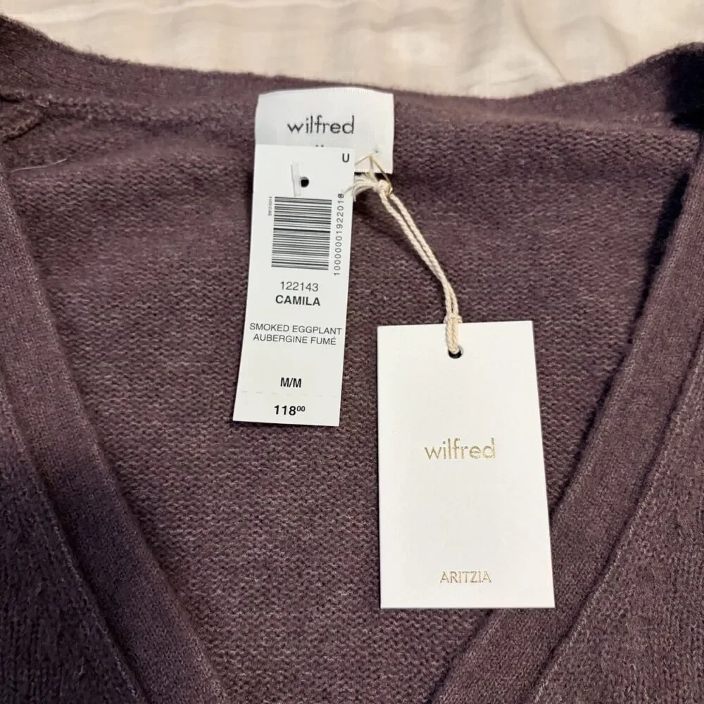 Aritzia Wilfred Camila Sweater in Smoked Eggplant NWT - Picture 12 of 12